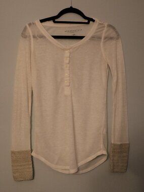 Aeropostale Long Sleeve Henley Top